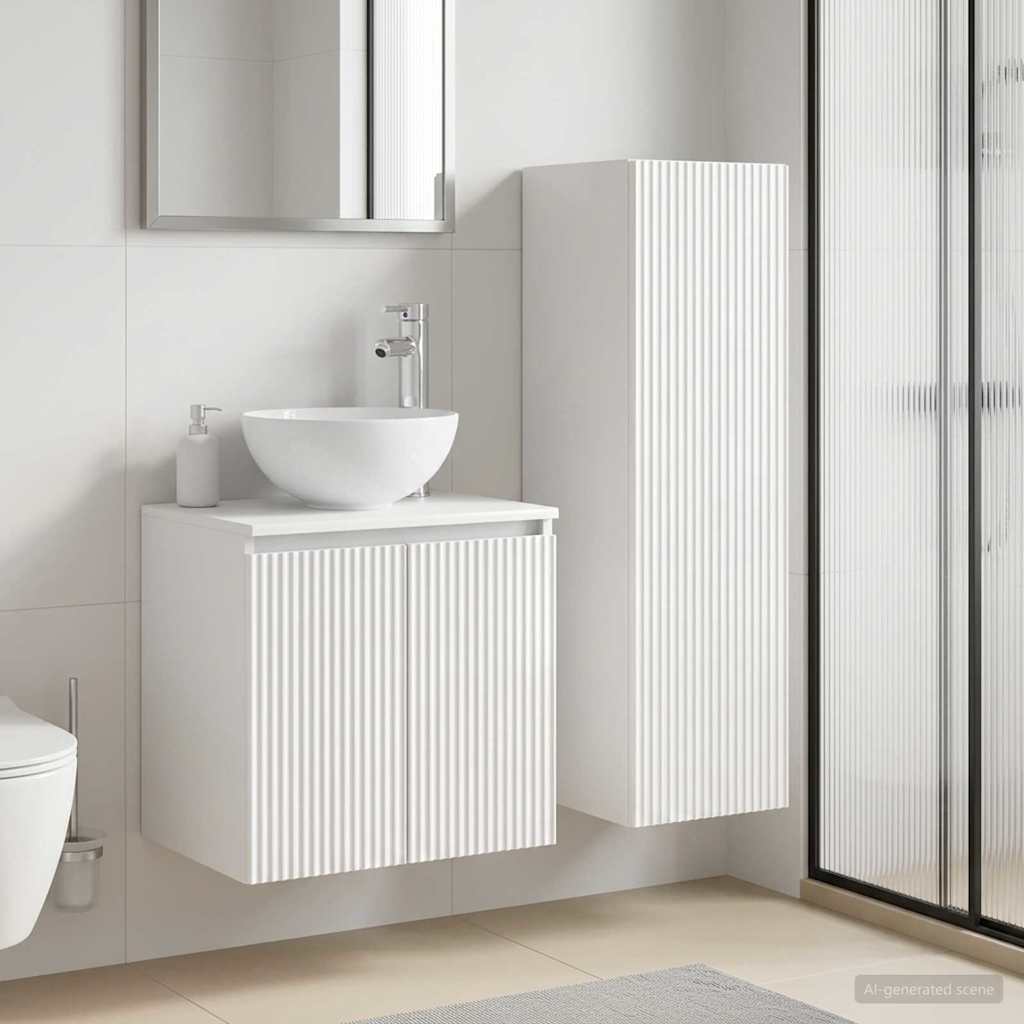 Bathroom Furniture Set 2 pcs High Gloss White