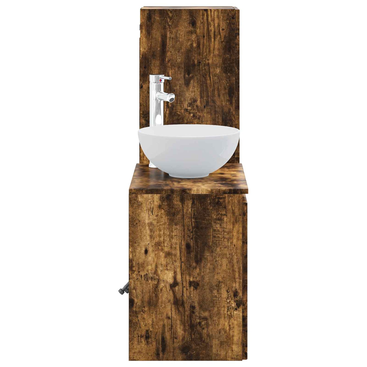 Bathroom Furniture Set 2 pcs Smoked Oak 33 x 34.5 x 100 cm