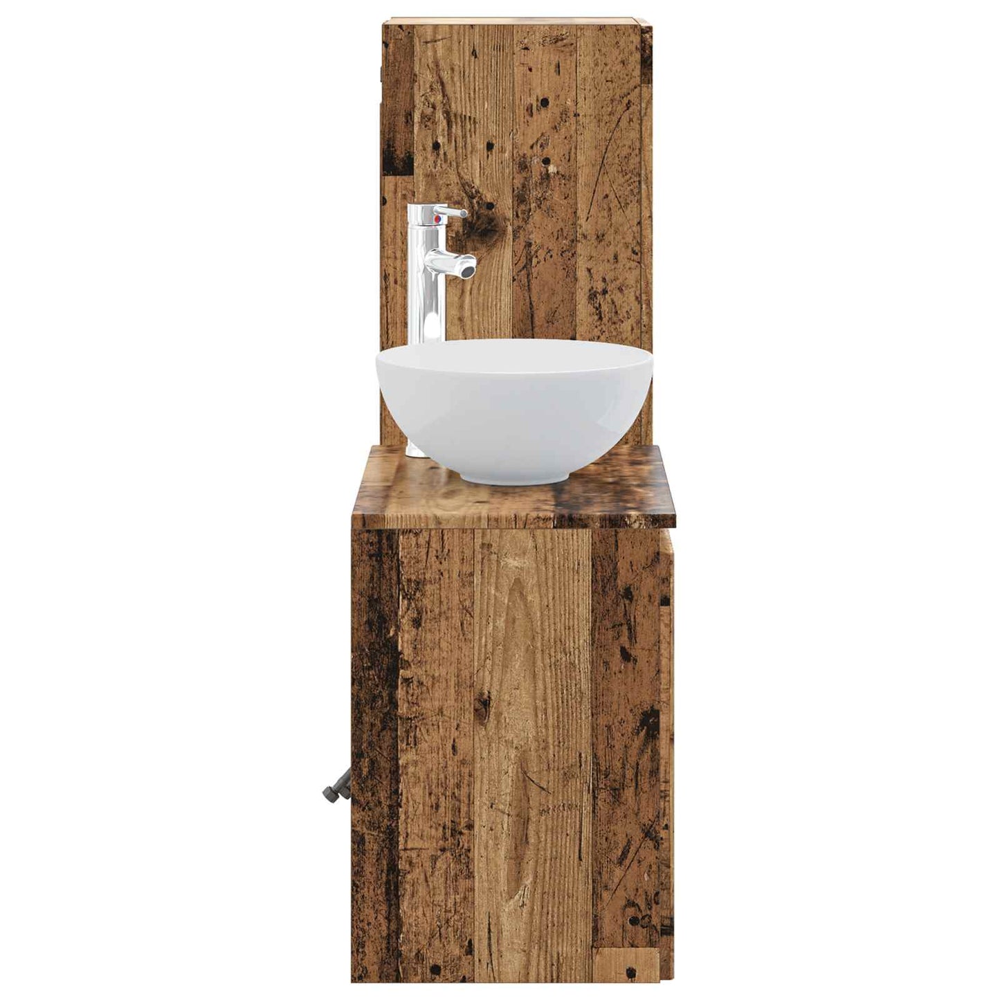 Bathroom Furniture Set 2 pcs Old Wood 33 x 34.5 x 100 cm