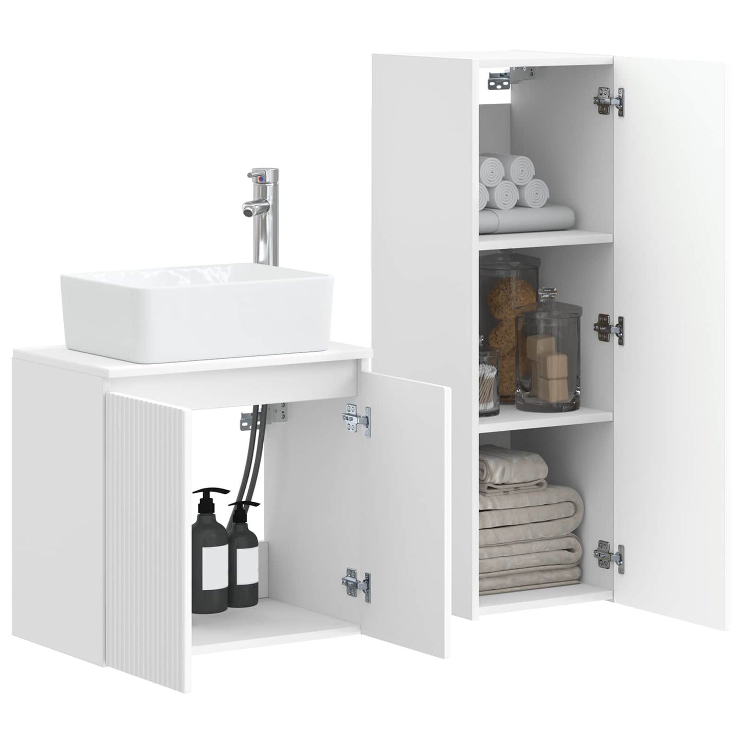 Bathroom Furniture Set 2 pcs White 33 x 34.5 x 100 cm