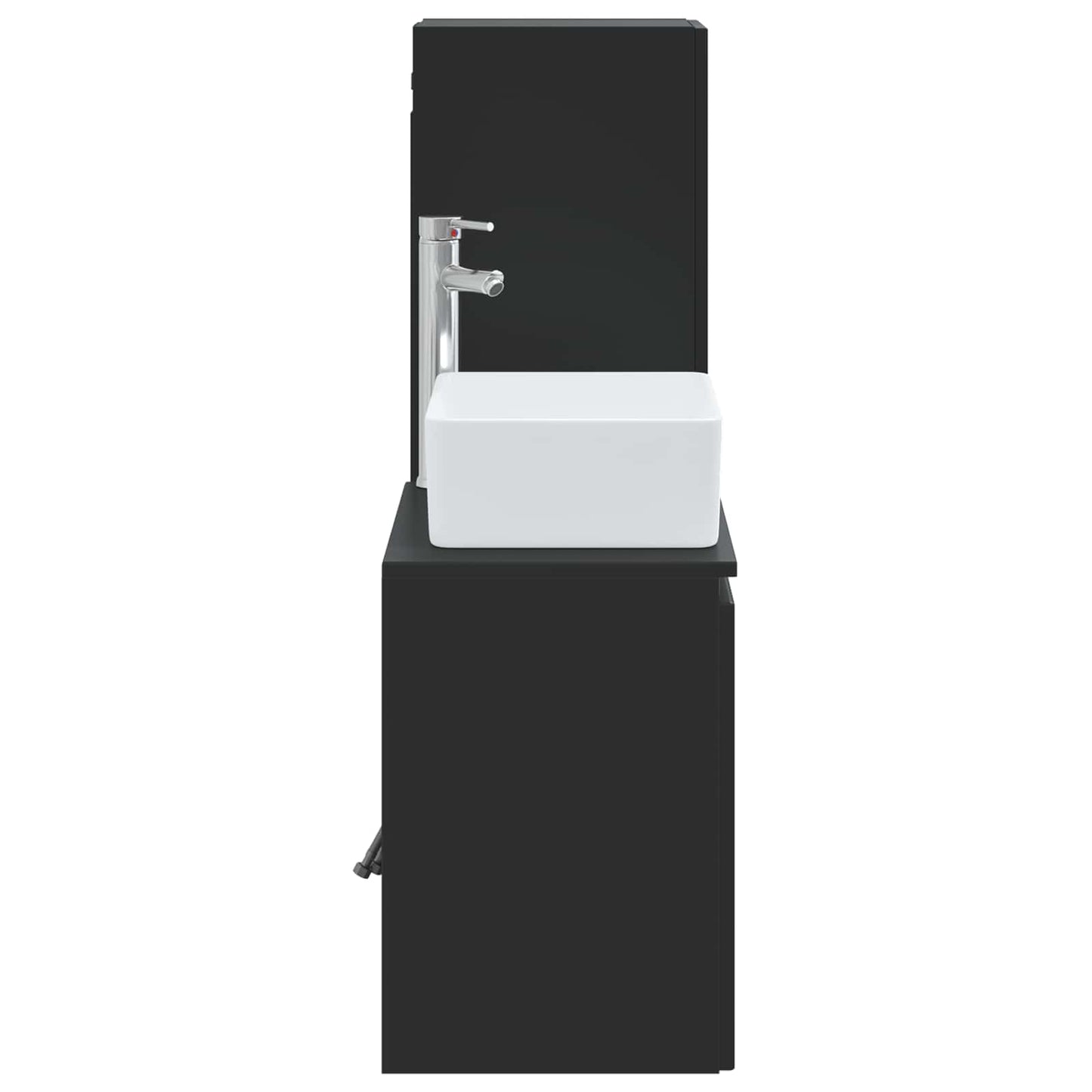 Bathroom Furniture Set 2 pcs Black 33 x 34.5 x 100 cm