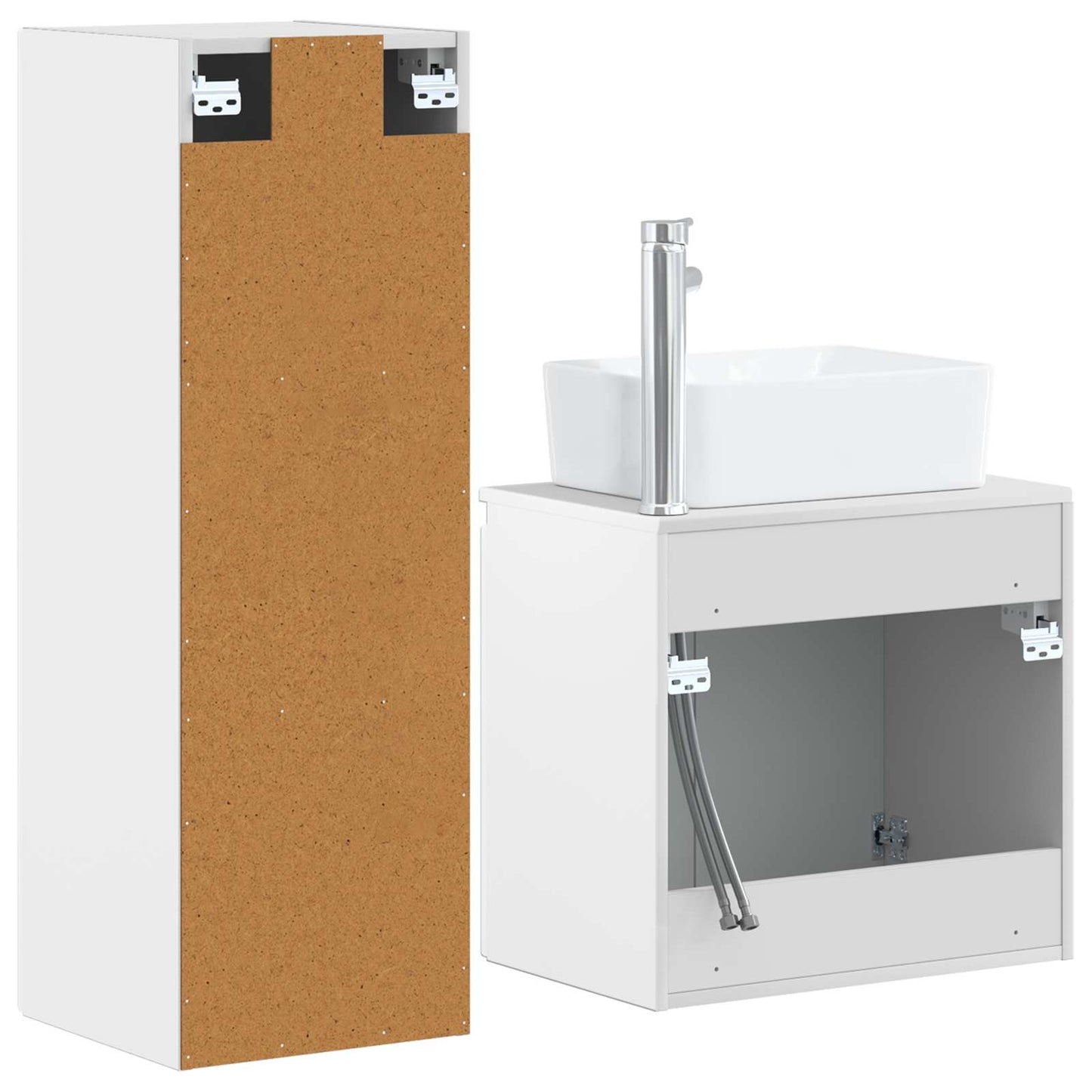 Bathroom Furniture Set 2 pcs High Gloss White