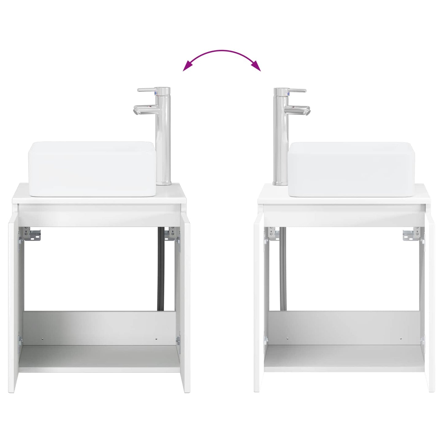 Bathroom Furniture Set 2 pcs High Gloss White