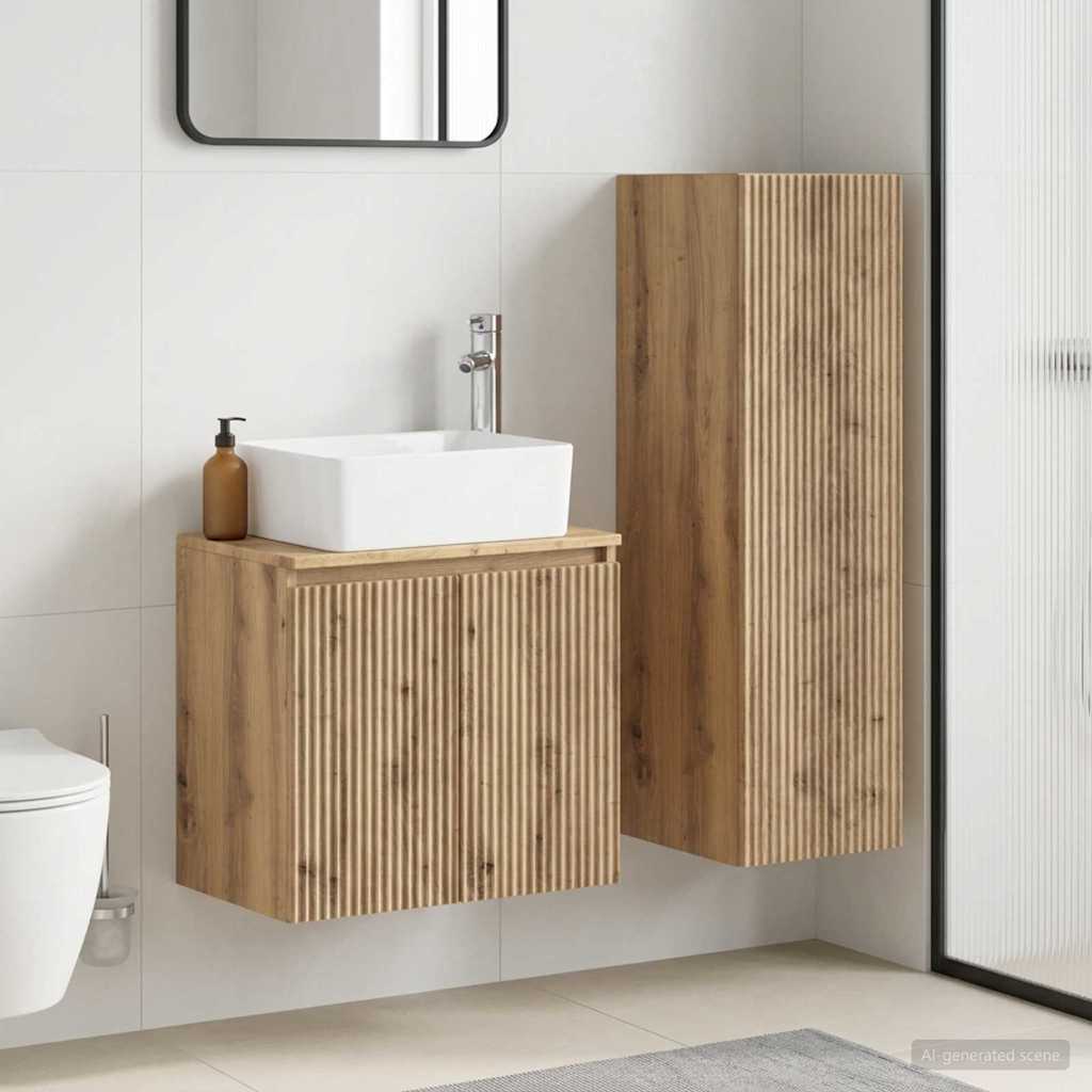 Bathroom Furniture Set 2 pcs Artisan Oak 33 x 34.5 x 100 cm