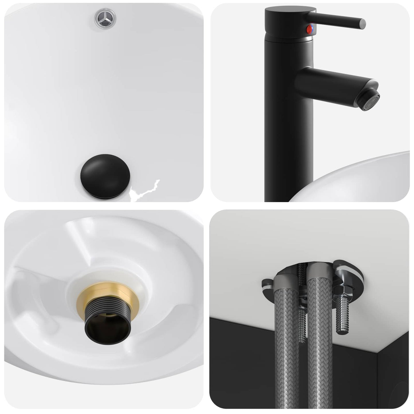 Bathroom Furniture Set 2 pcs Black 33 x 34.5 x 100 cm