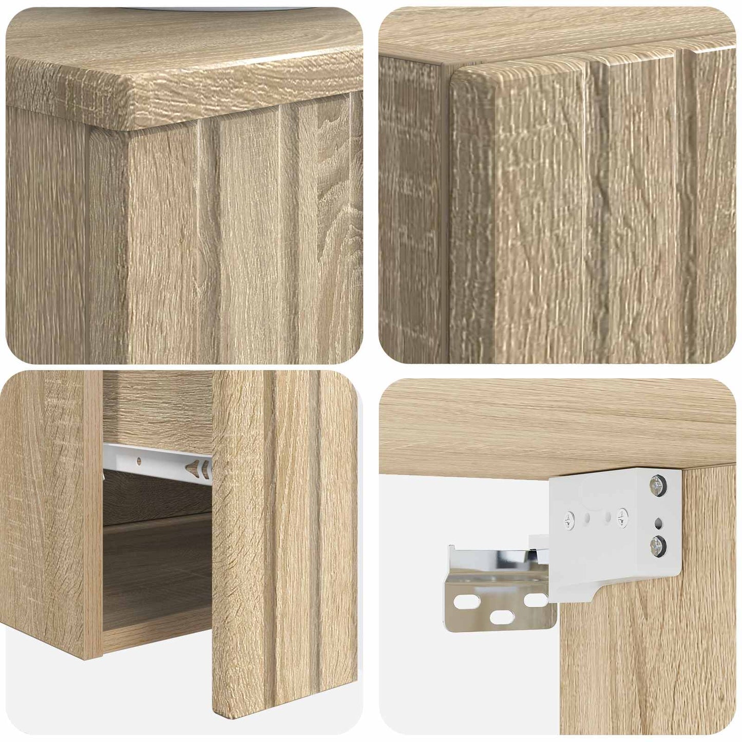 Bathroom Furniture Set 2 pcs Sonoma Oak 33 x 34.5 x 100 cm