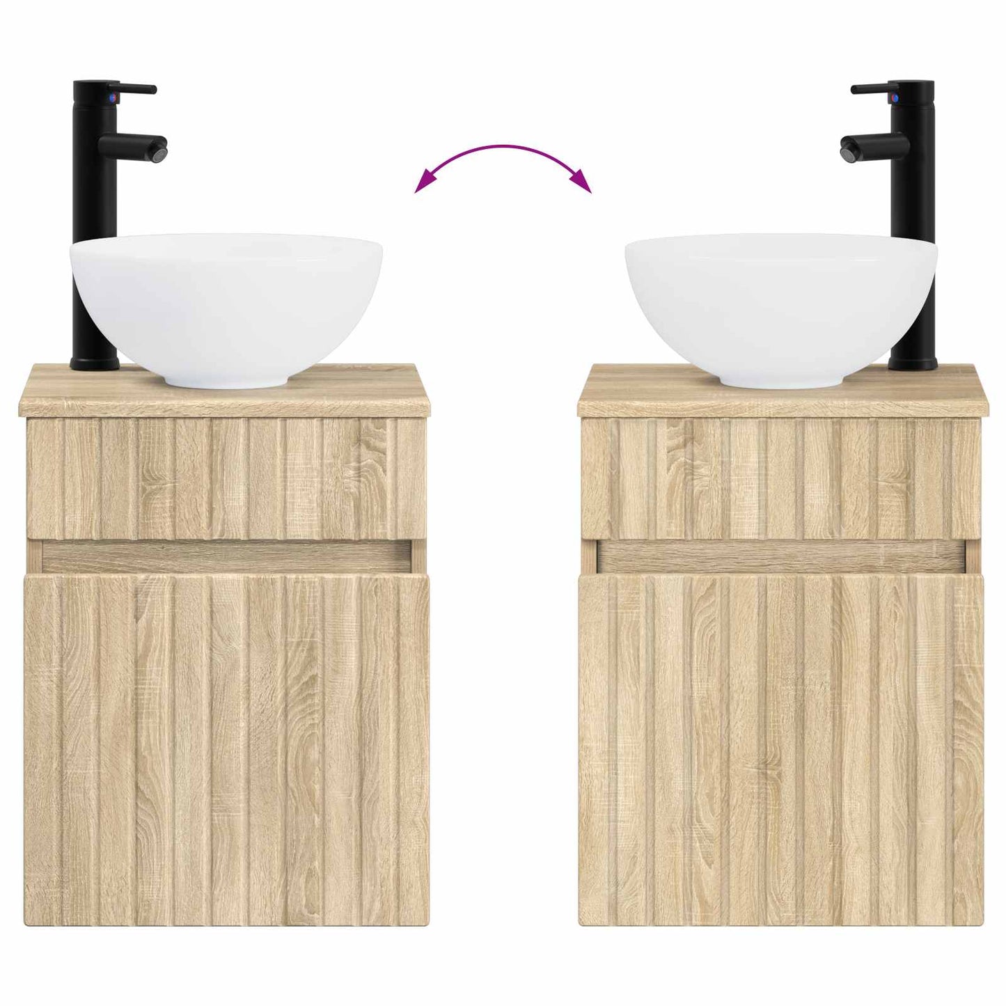 Bathroom Furniture Set 2 pcs Sonoma Oak 33 x 34.5 x 100 cm