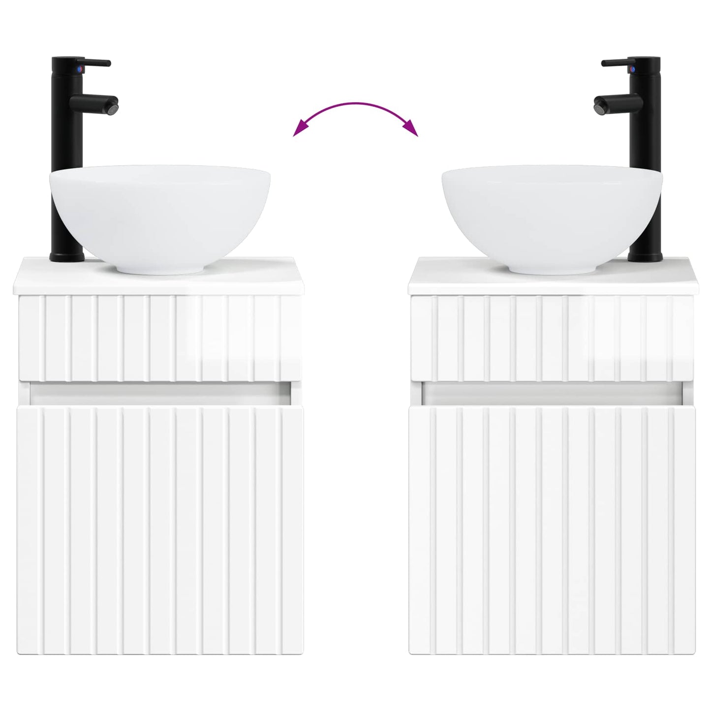 Bathroom Furniture Set 2 pcs High Gloss White