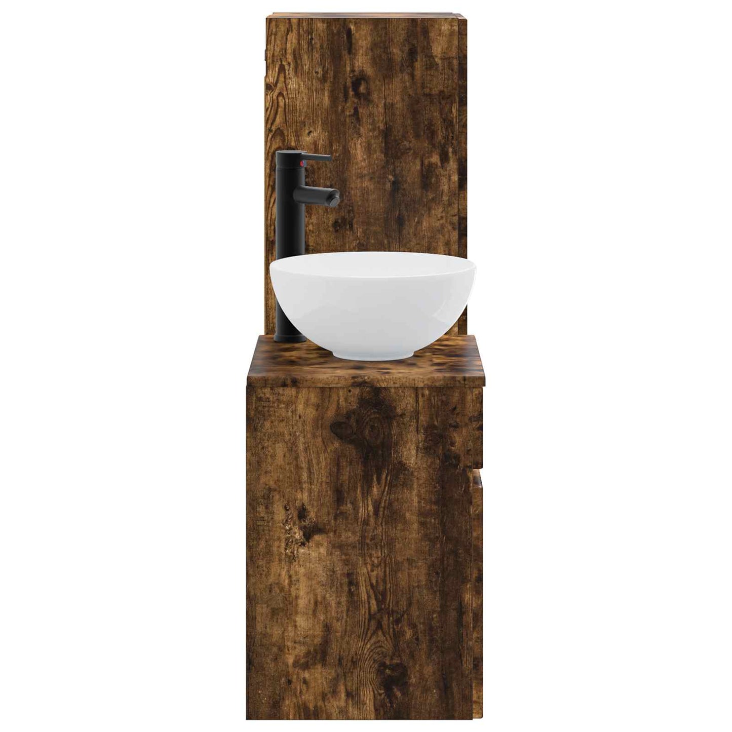 Bathroom Furniture Set 2 pcs Smoked Oak 33 x 34.5 x 100 cm