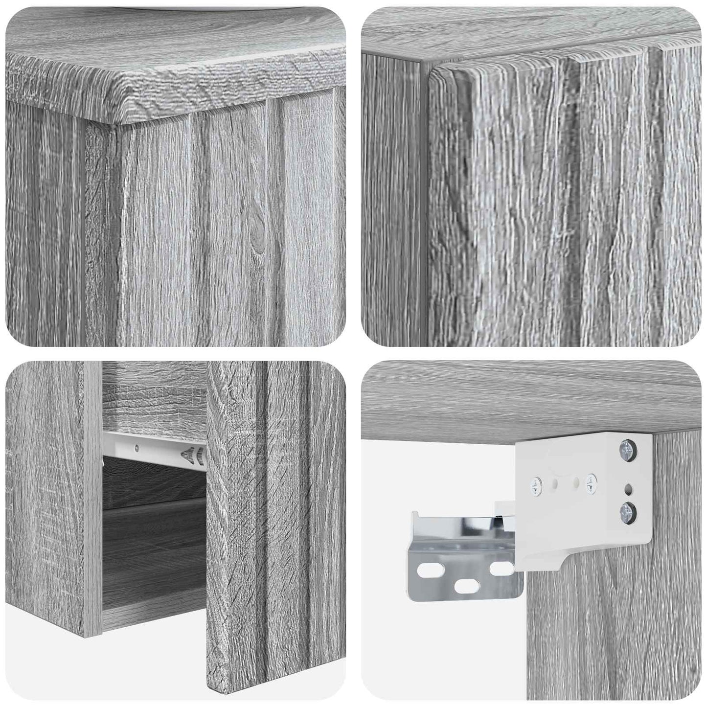 Bathroom Furniture Set 2 pcs Grey Sonoma 33 x 34.5 x 100 cm