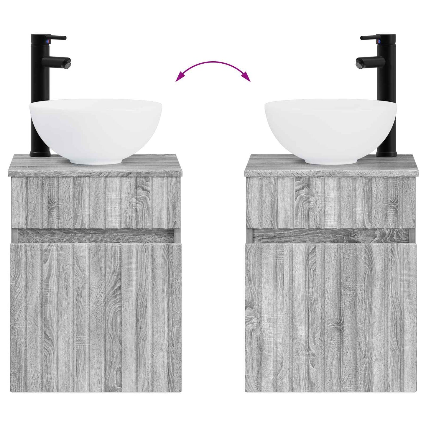 Bathroom Furniture Set 2 pcs Grey Sonoma 33 x 34.5 x 100 cm