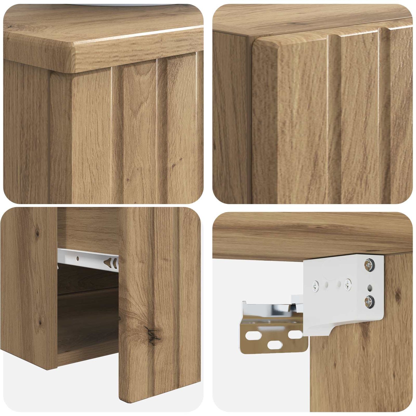 Bathroom Furniture Set 2 pcs Artisan Oak 33 x 34.5 x 100 cm