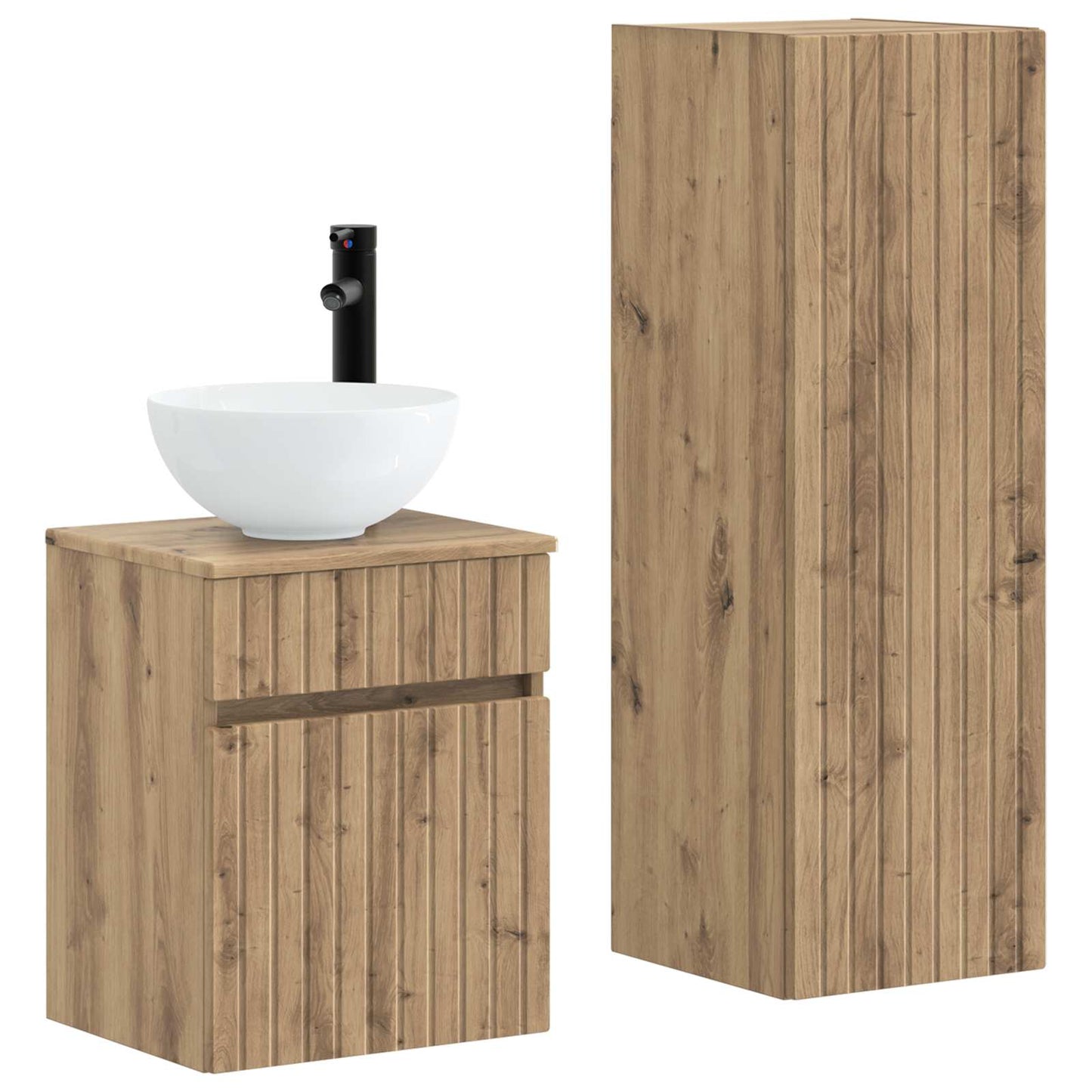 Bathroom Furniture Set 2 pcs Artisan Oak 33 x 34.5 x 100 cm