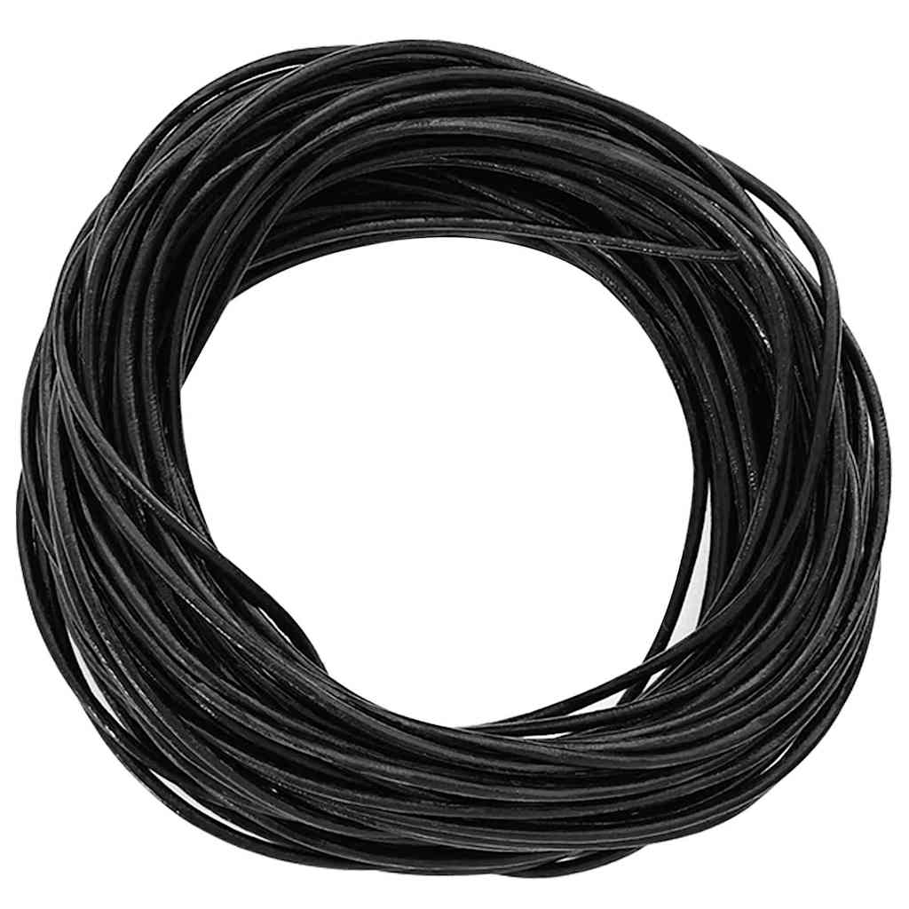 Leather Cord Black Ø2 mm x 50 m Leather