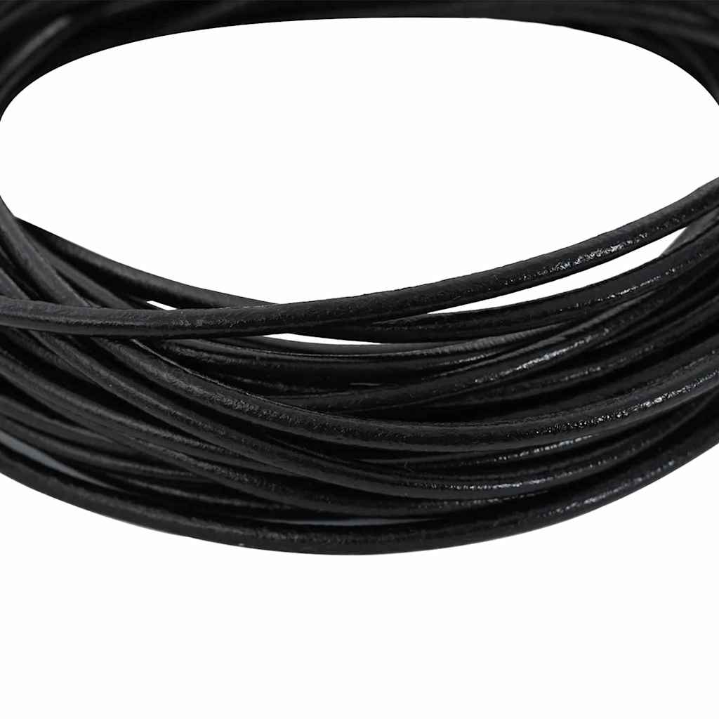 Leather Cord Black Ø2.5 mm x 50 m Leather