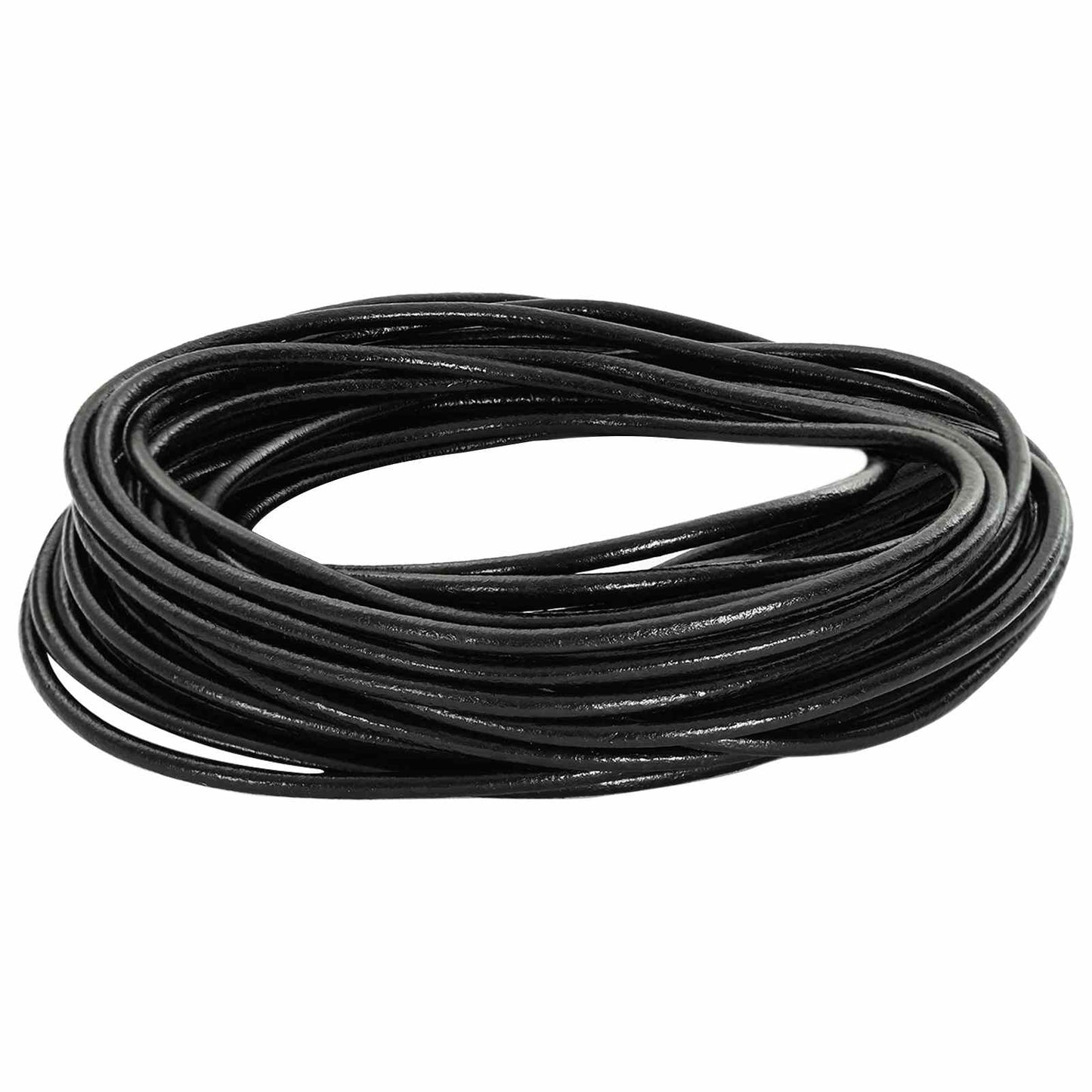 Leather Cord Black Ø2.5 mm x 50 m Leather