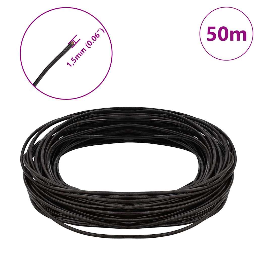 Leather Cord Dark Brown Ø1.5 mm x 50 m Leather