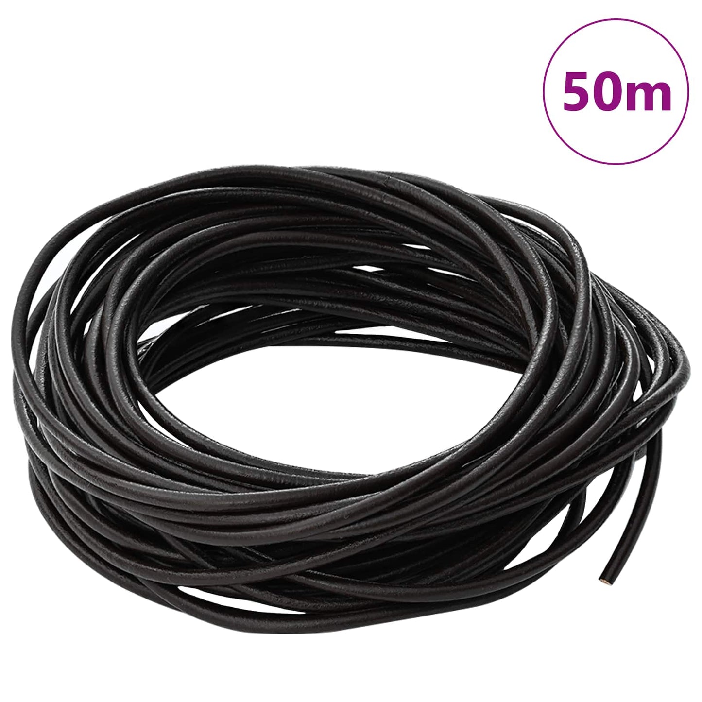 Leather Cord Dark Brown Ø2.5 mm x 50 m Leather