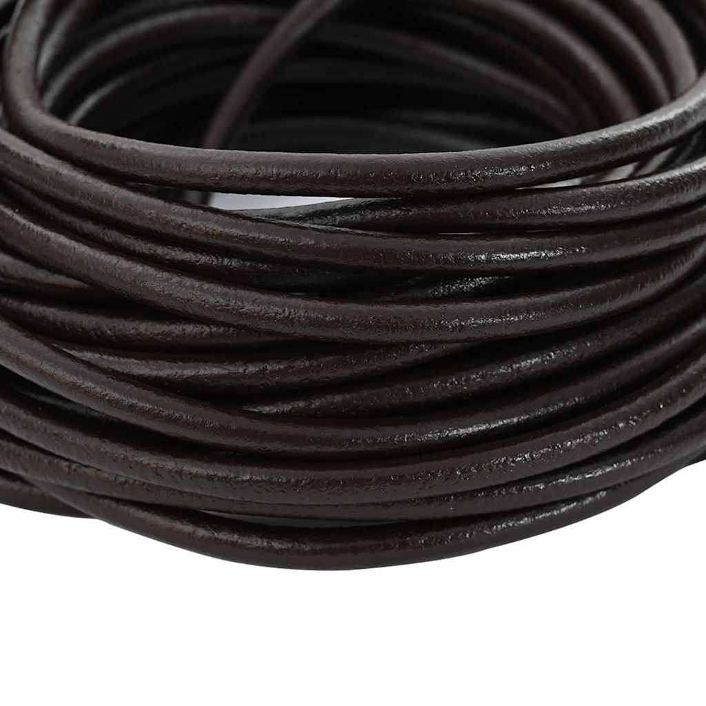 Leather Cord Dark Brown Ø5 mm x 50 m Leather