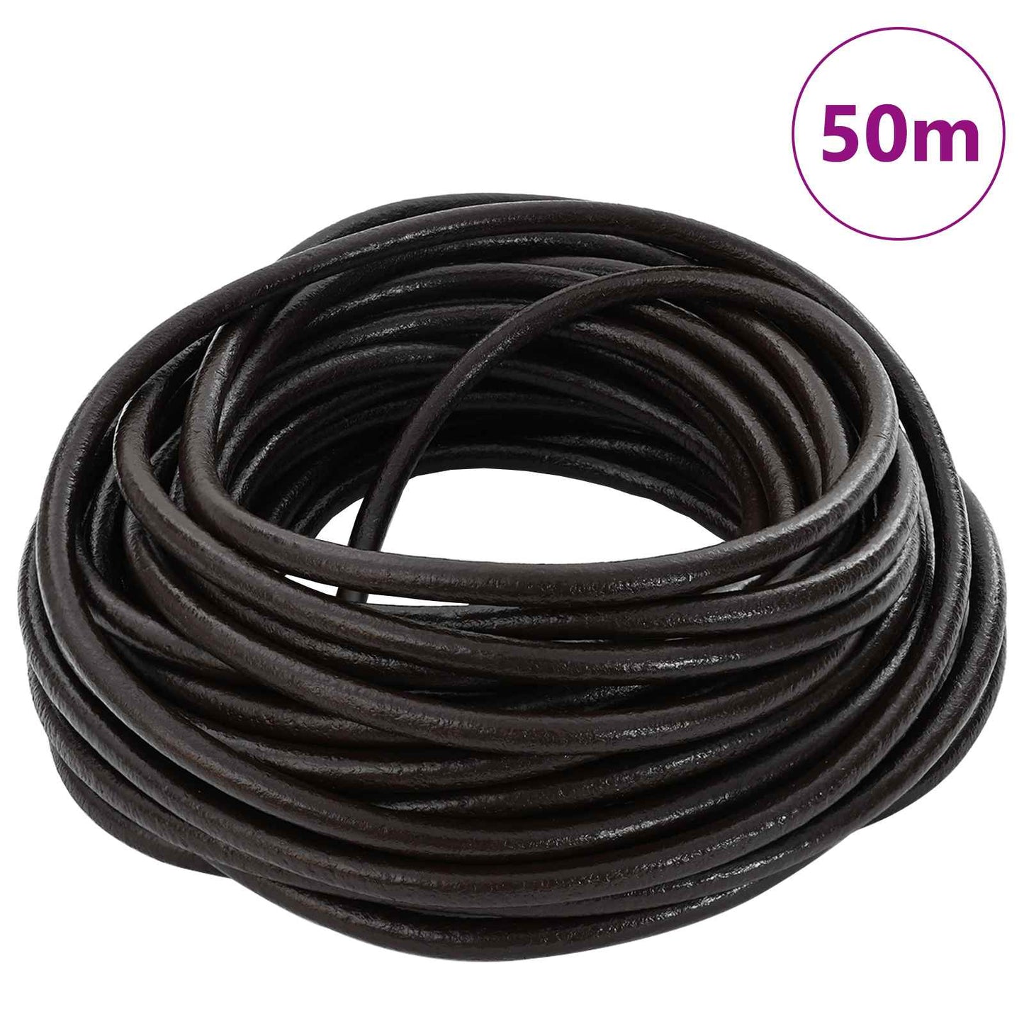 Leather Cord Dark Brown Ø5 mm x 50 m Leather