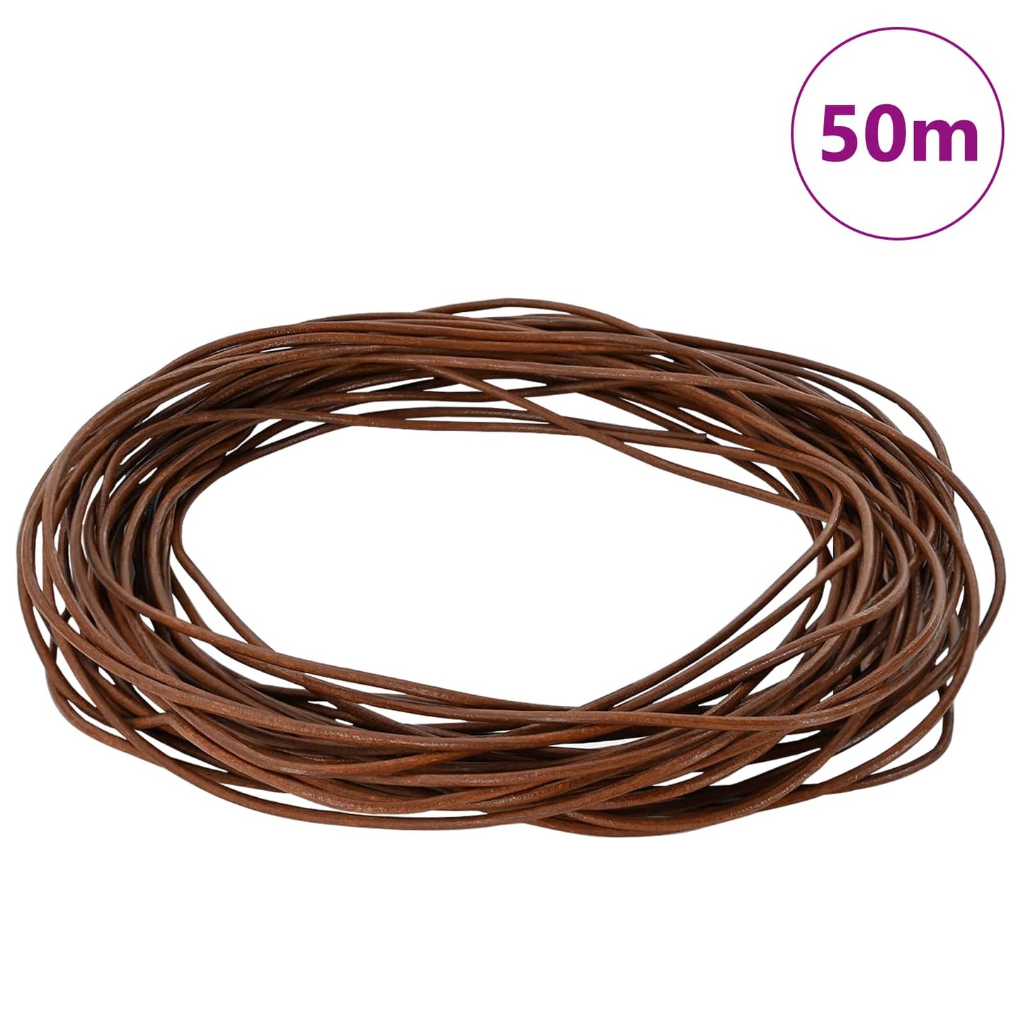 Leather Cord Light Brown Ø1 mm x 50 m Leather