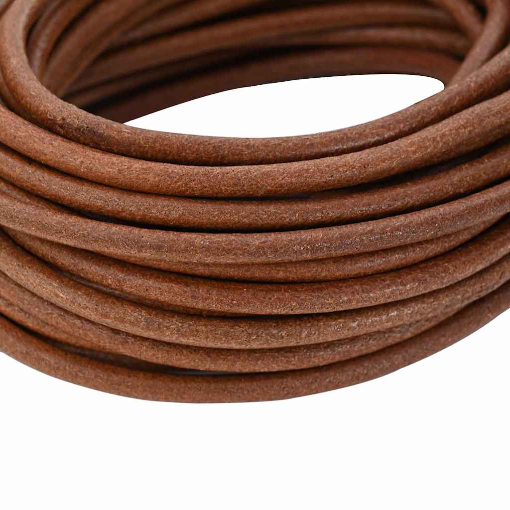 Leather Cord Light Brown Ø5 mm x 10 m Leather