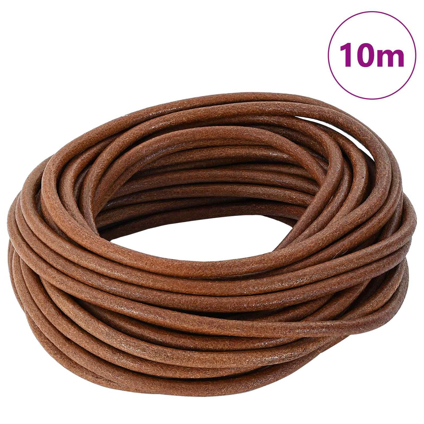 Leather Cord Light Brown Ø5 mm x 10 m Leather