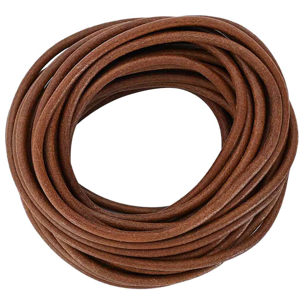 Leather Cord Light Brown Ø5 mm x 50 m Leather