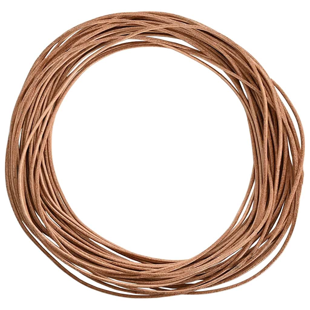 Leather Cord Brown Ø1 mm x 50 m Leather