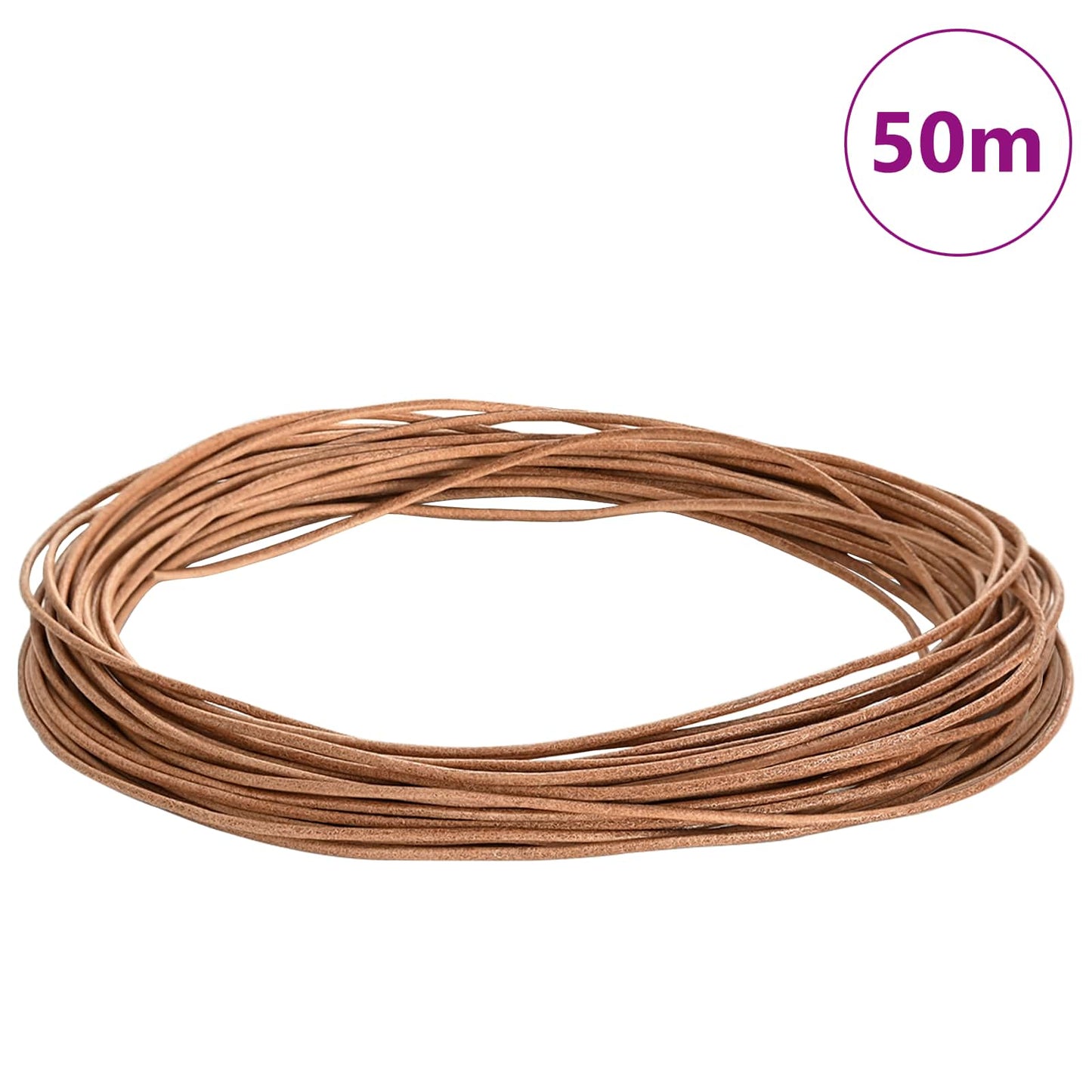 Leather Cord Brown Ø1 mm x 50 m Leather