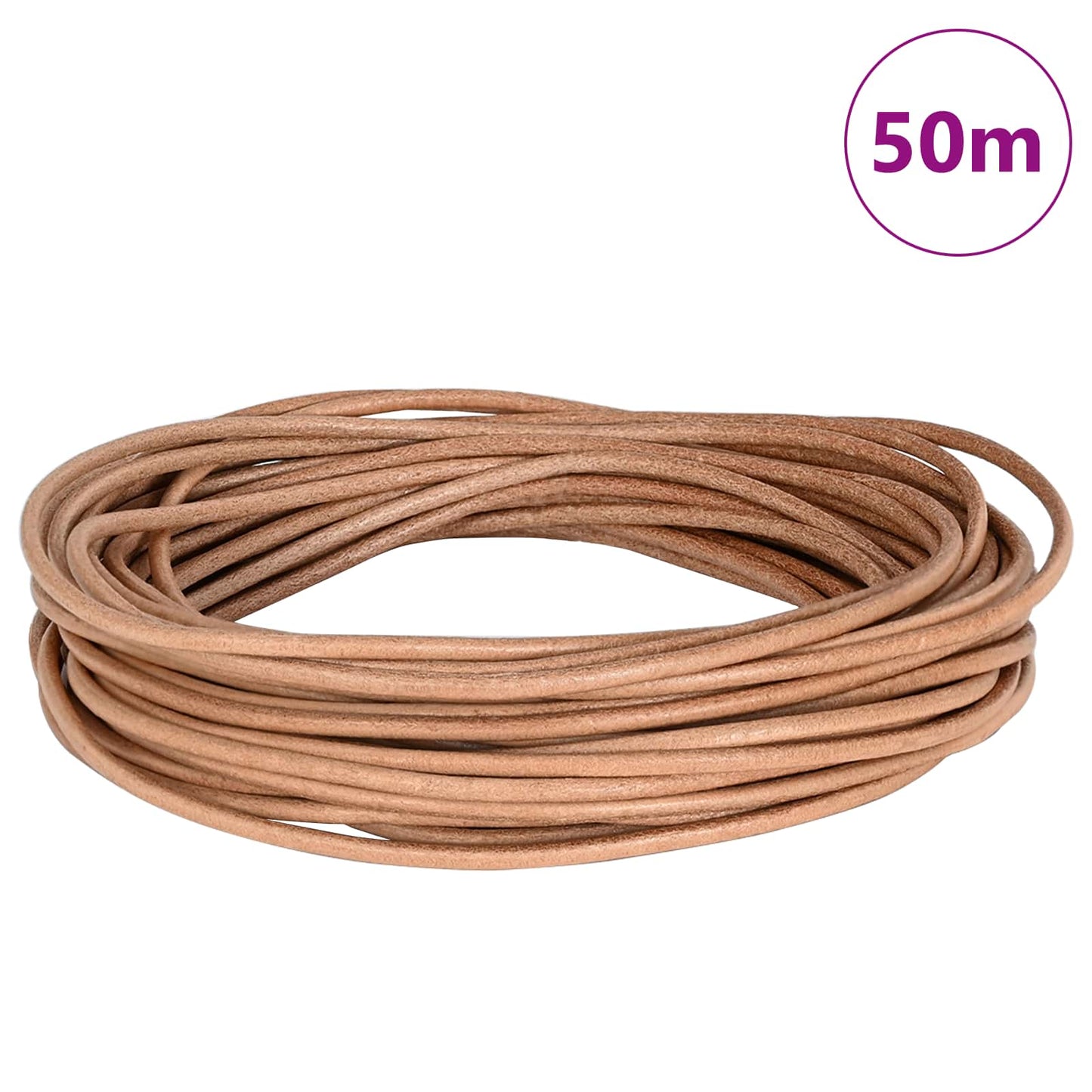 Leather Cord Brown Ø2.5 mm x 50 m Leather