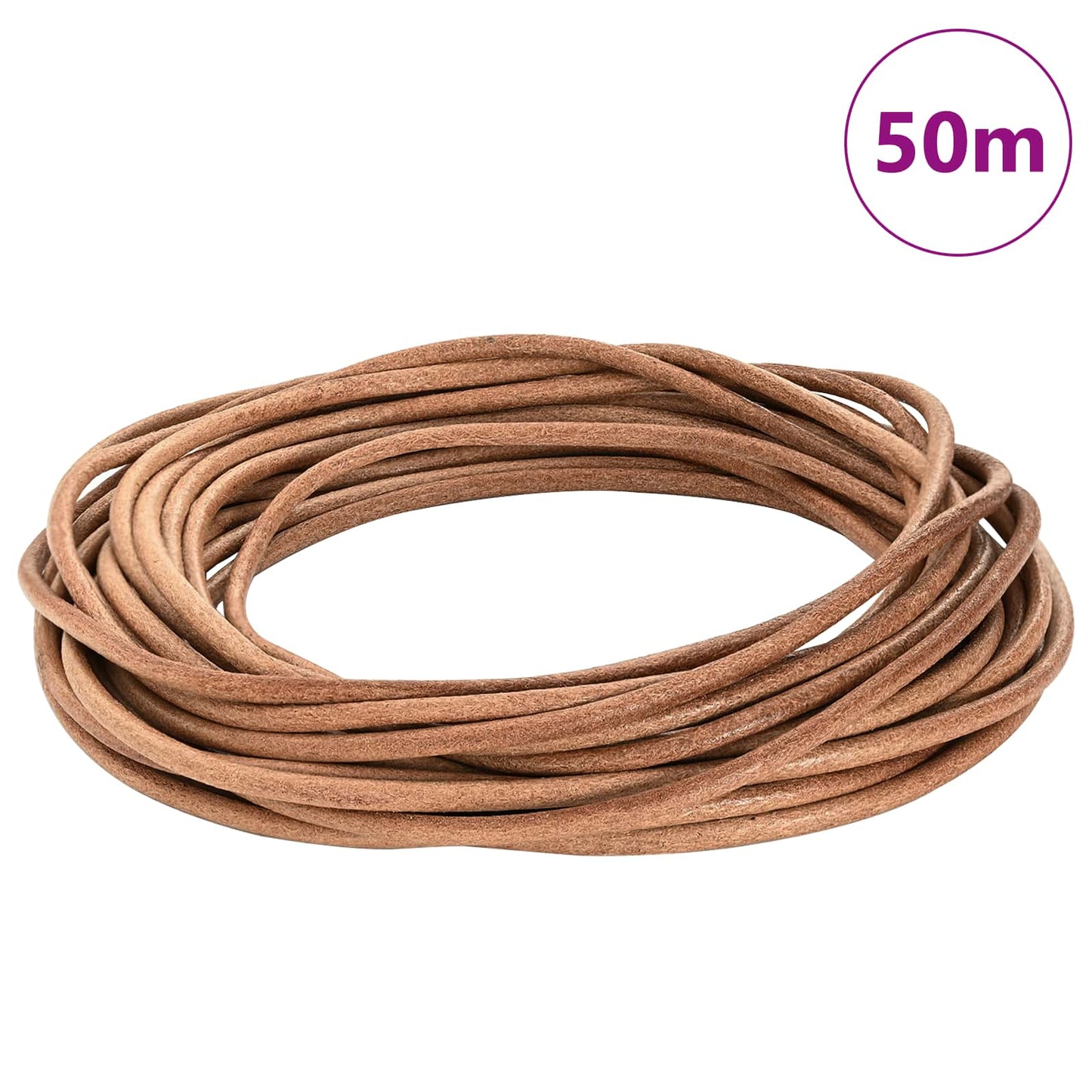 Leather Cord Brown Ø4 mm x 50 m Leather