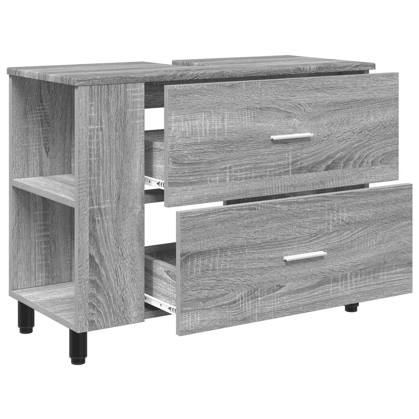 Bathroom Vanity Unit Grey Sonoma 80 x 35 x 60 cm