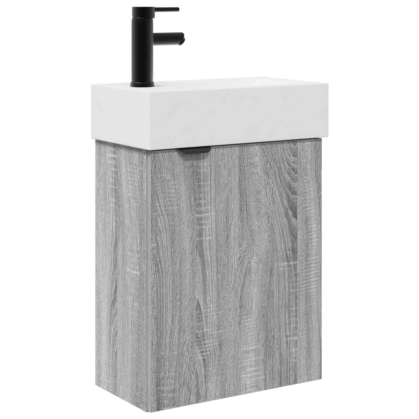 Bathroom Vanity Unit with Tap Grey Sonoma 45.5 x 22.5 x 84 cm
