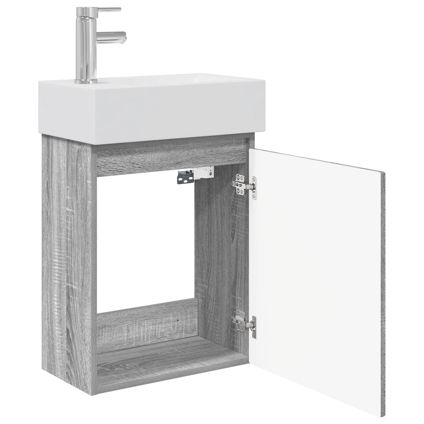Bathroom Vanity Unit with Tap Grey Sonoma 45.5 x 22.5 x 84 cm