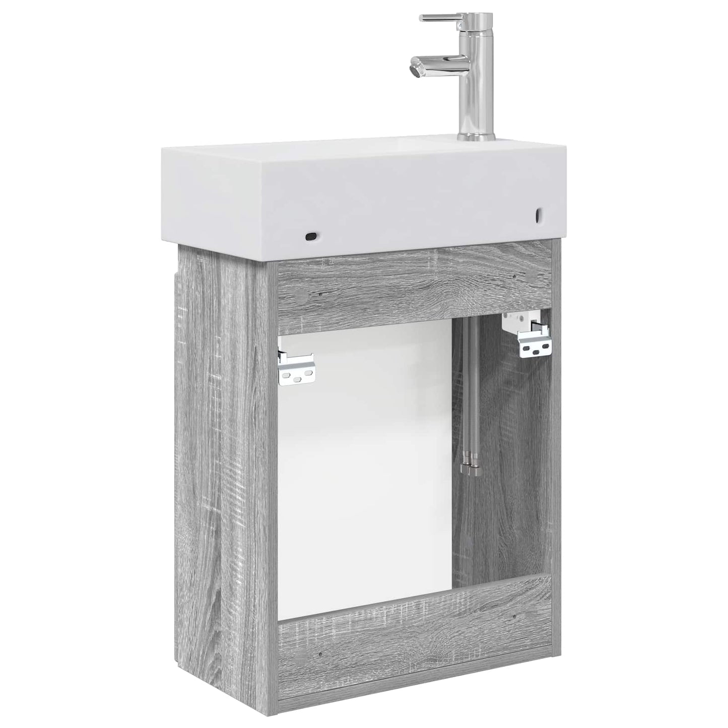Bathroom Vanity Unit with Tap Grey Sonoma 45.5 x 22.5 x 84 cm