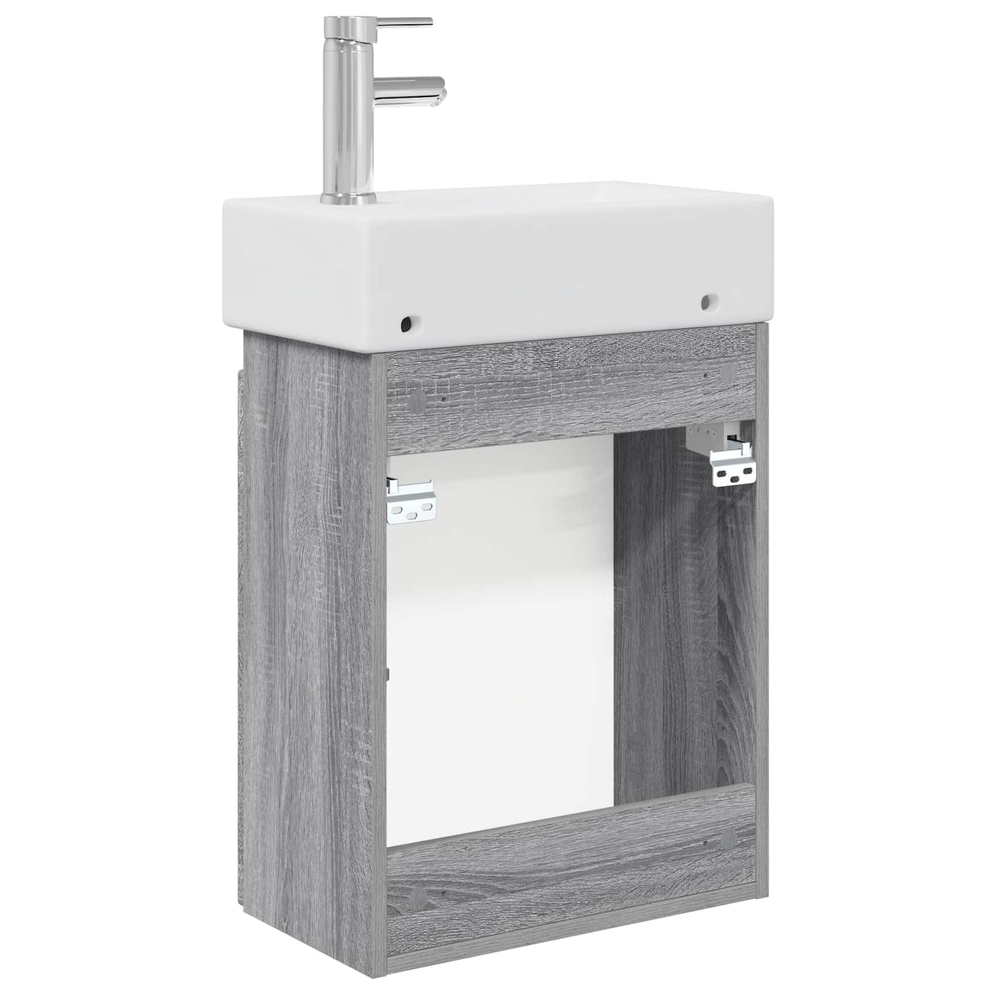 Bathroom Vanity Unit with Tap Grey Sonoma 45.5 x 22.5 x 84 cm
