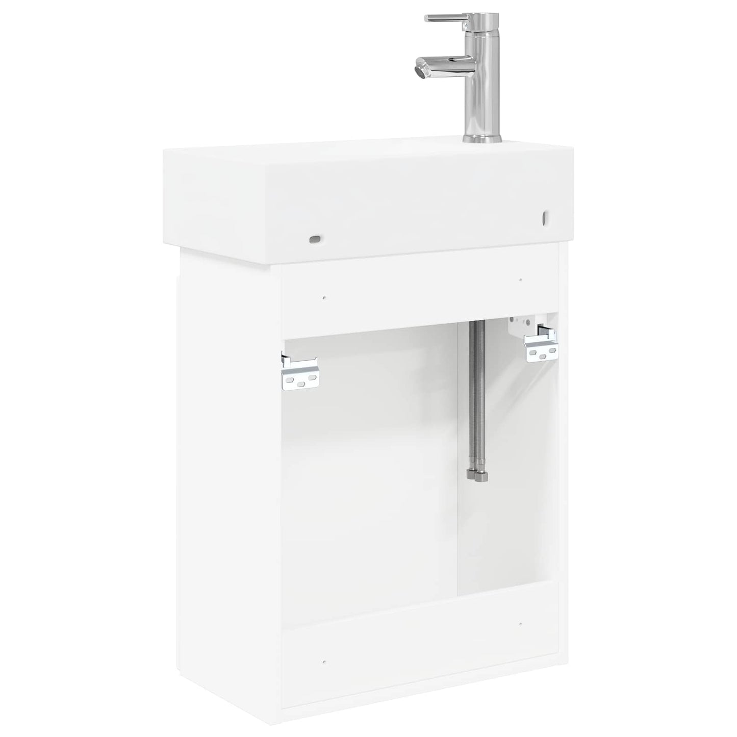 Bathroom Vanity Unit with Tap White 45.5 x 25.5 x 84 cm
