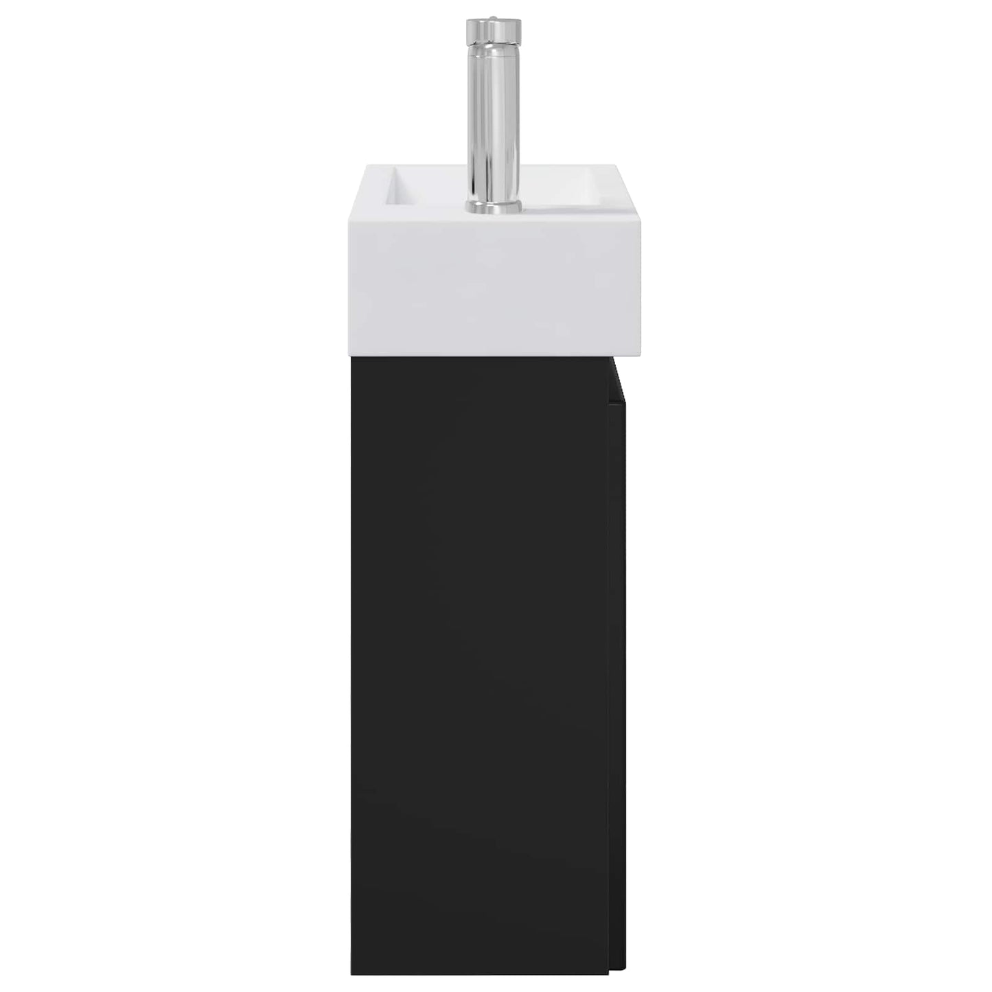 Bathroom Vanity Unit with Tap Black 45.5 x 25.5 x 84 cm