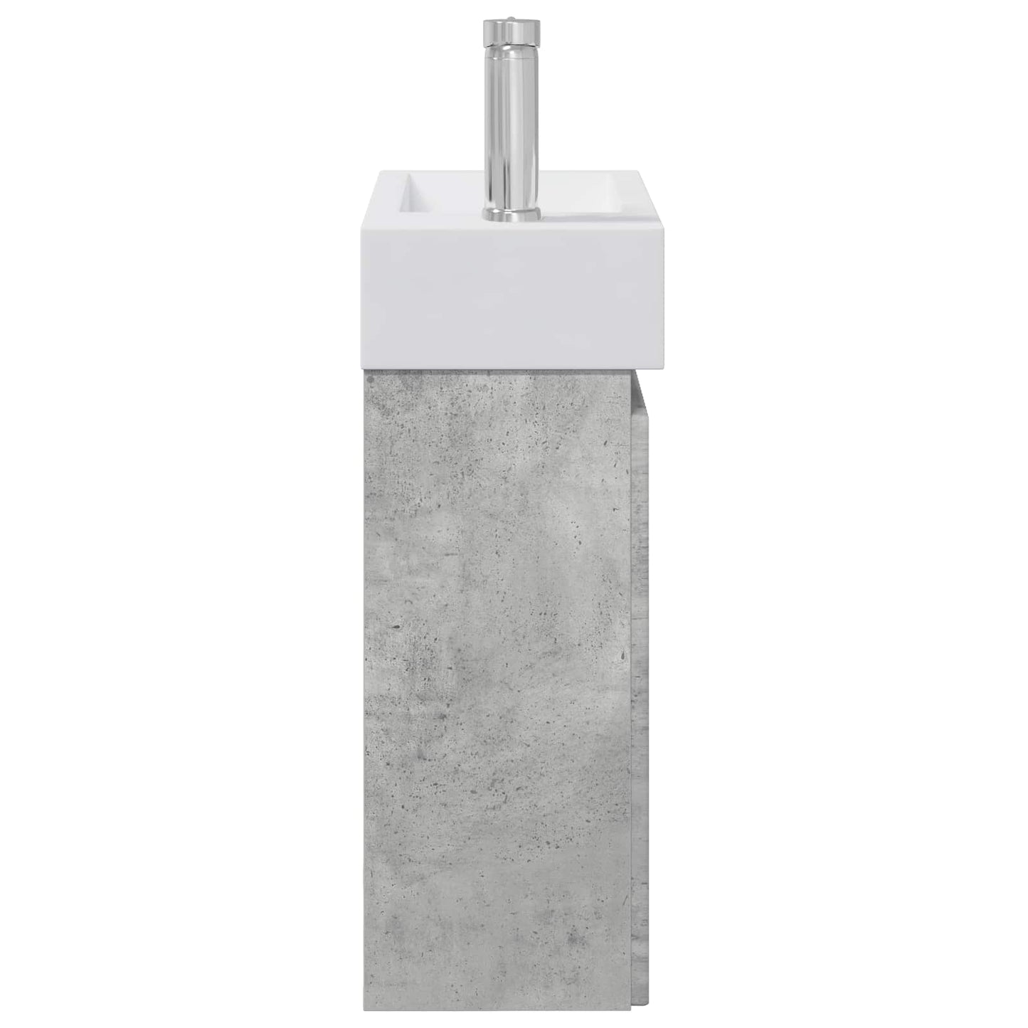 Bathroom Vanity Unit with Tap Concrete Grey 45.5 x 25.5 x 84 cm