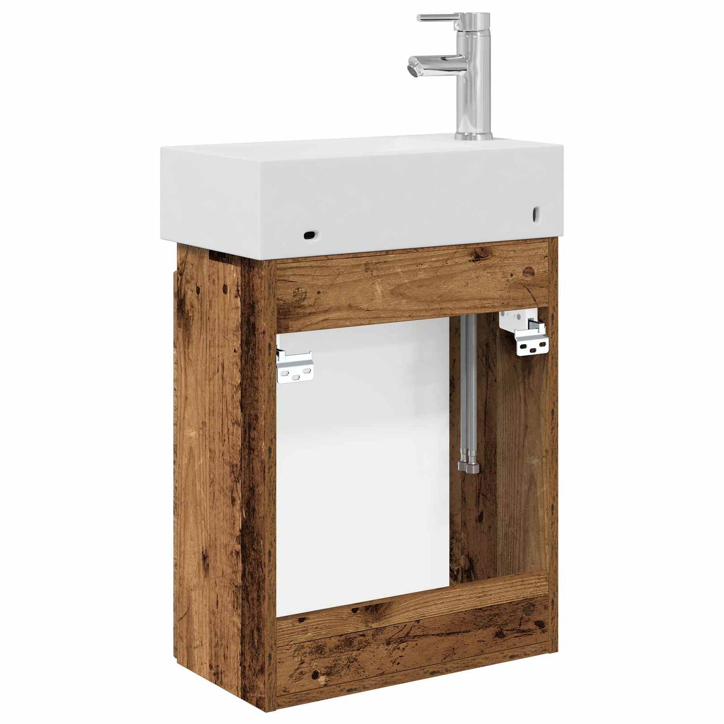 Bathroom Vanity Unit with Tap Old Wood 45.5 x 25.5 x 84 cm