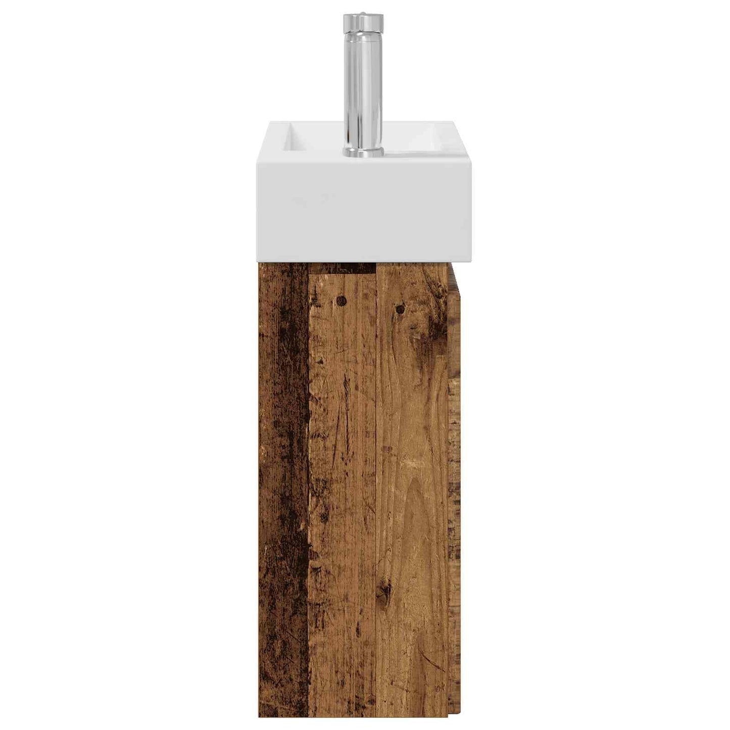 Bathroom Vanity Unit with Tap Old Wood 45.5 x 25.5 x 84 cm