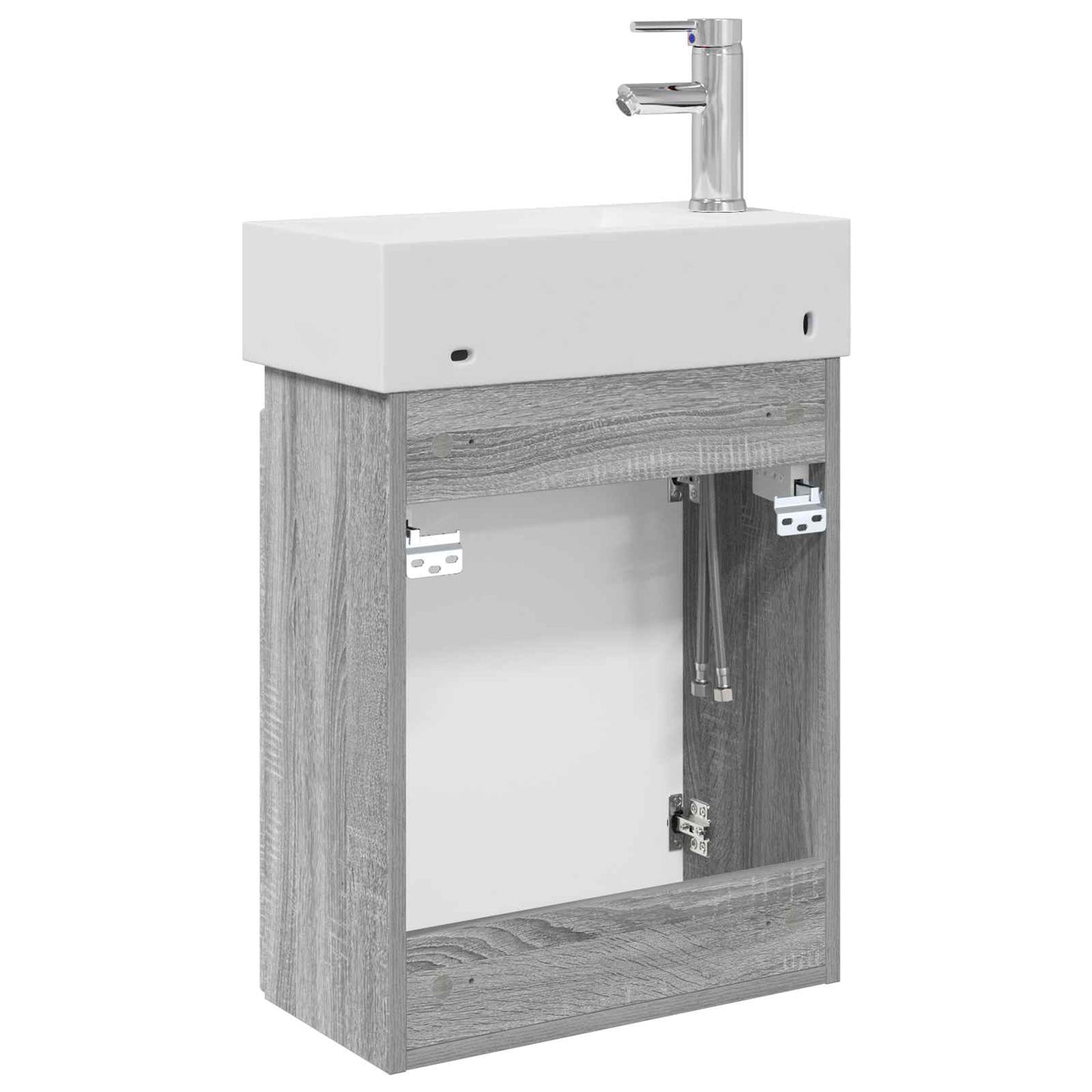 Bathroom Vanity Unit with Tap Grey Sonoma 45.5 x 22.5 x 84 cm