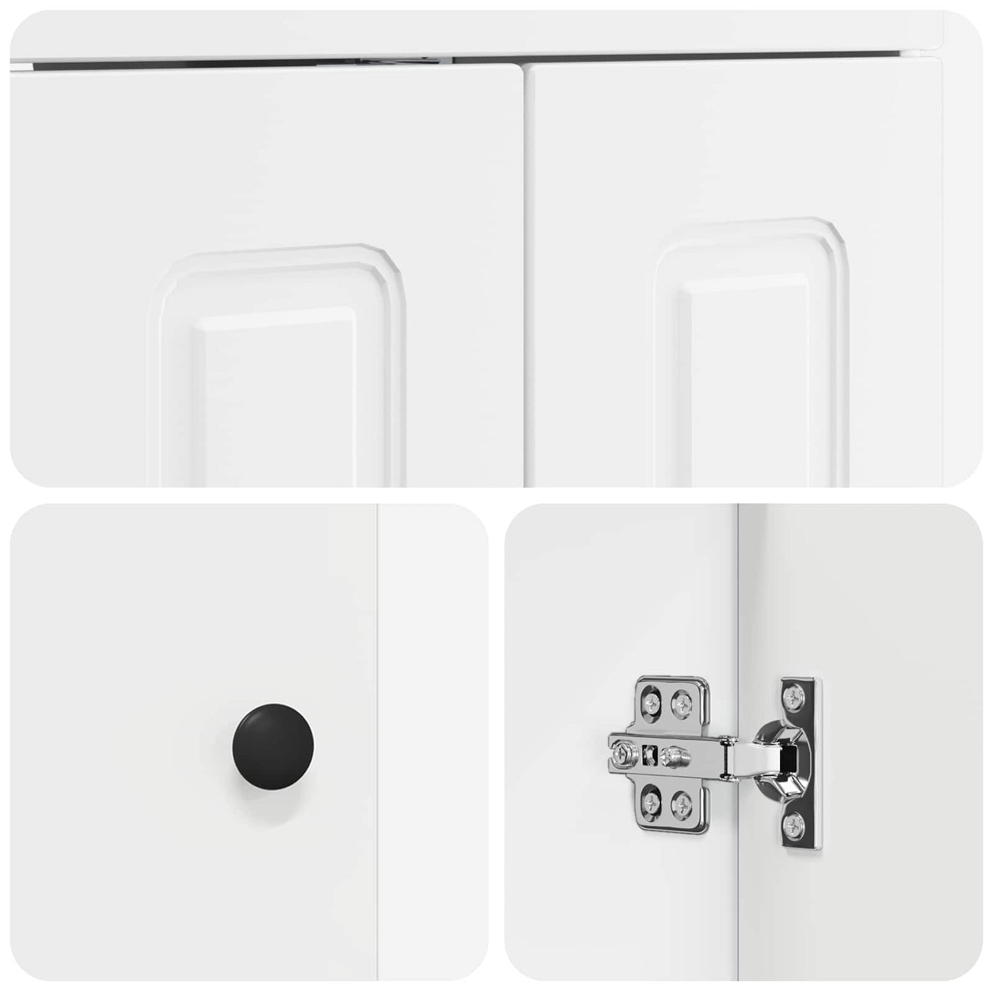 Bathroom under Sink Cabinet White 56 x 37.5 x 81 cm
