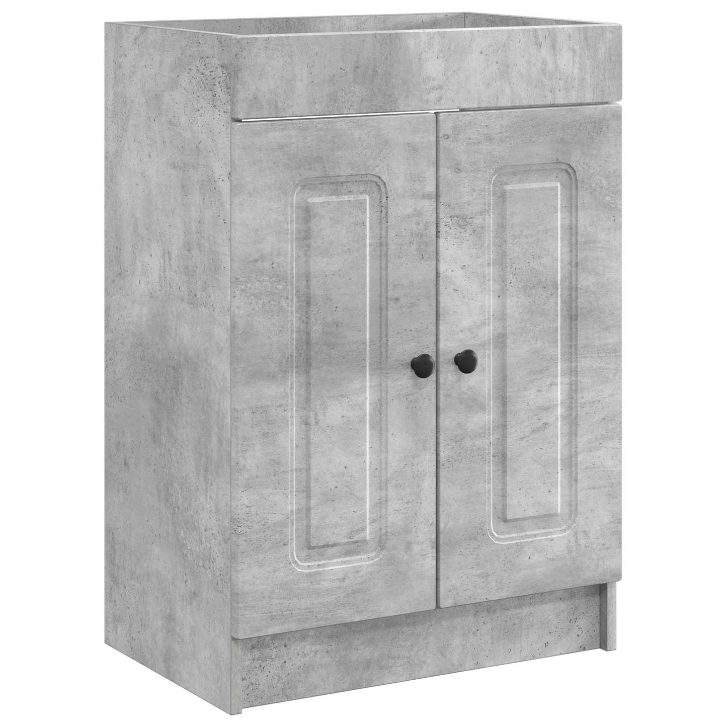 Bathroom under Sink Cabinet Concrete Grey 56 x 37.5 x 81 cm