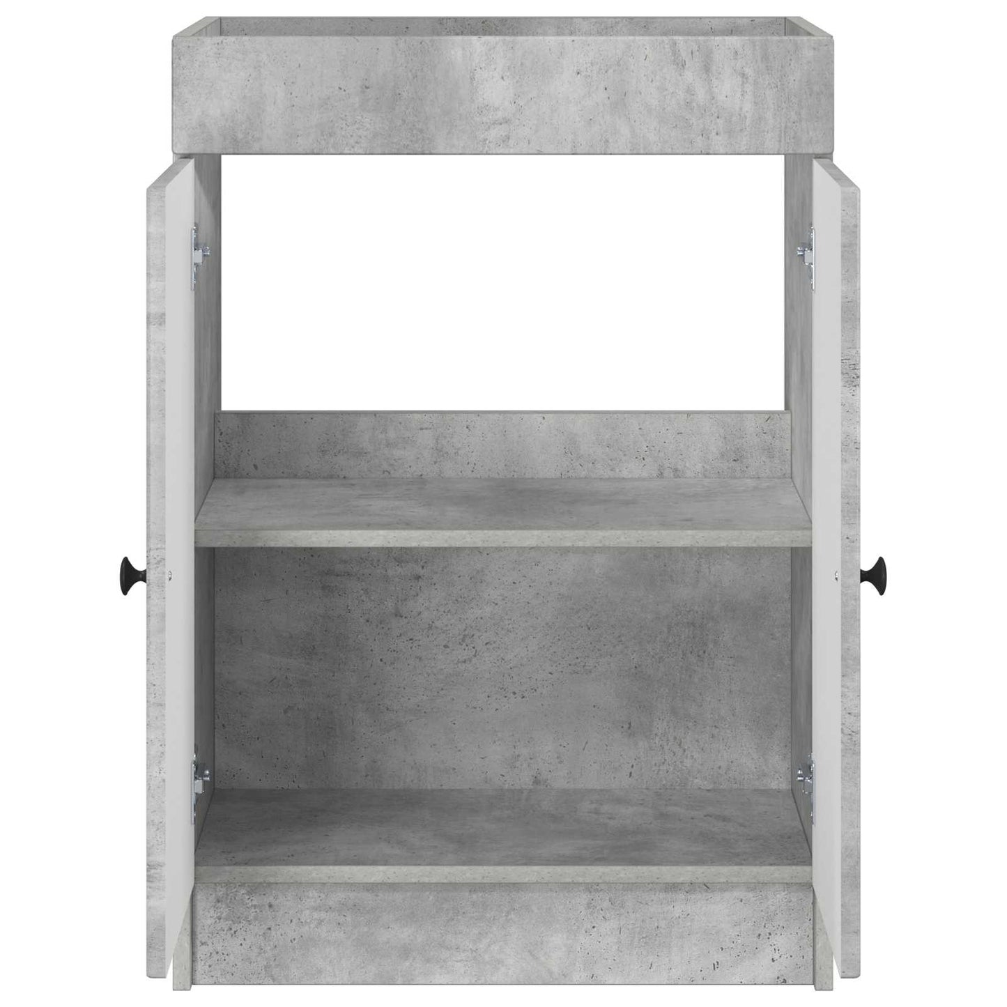 Bathroom under Sink Cabinet Concrete Grey 56 x 37.5 x 81 cm