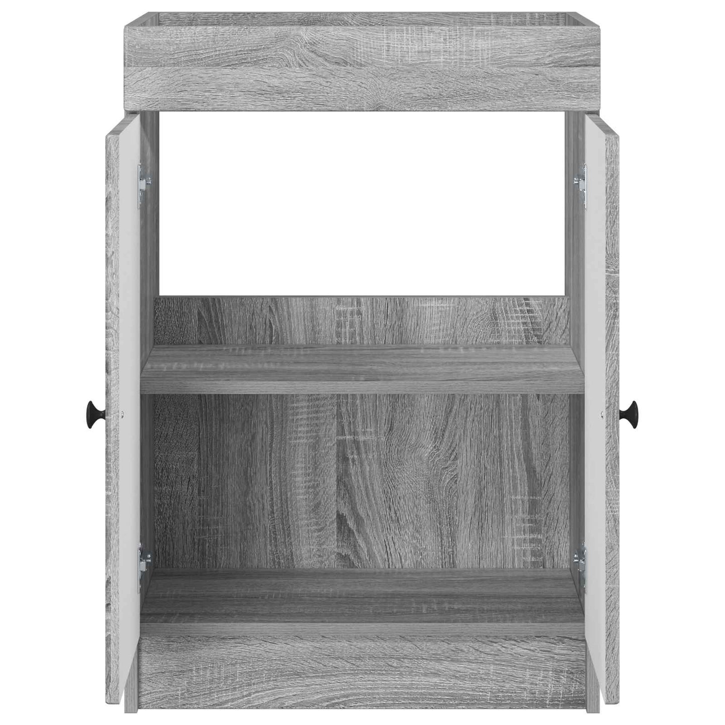 Bathroom under Sink Cabinet Grey Sonoma 56 x 37.5 x 81 cm