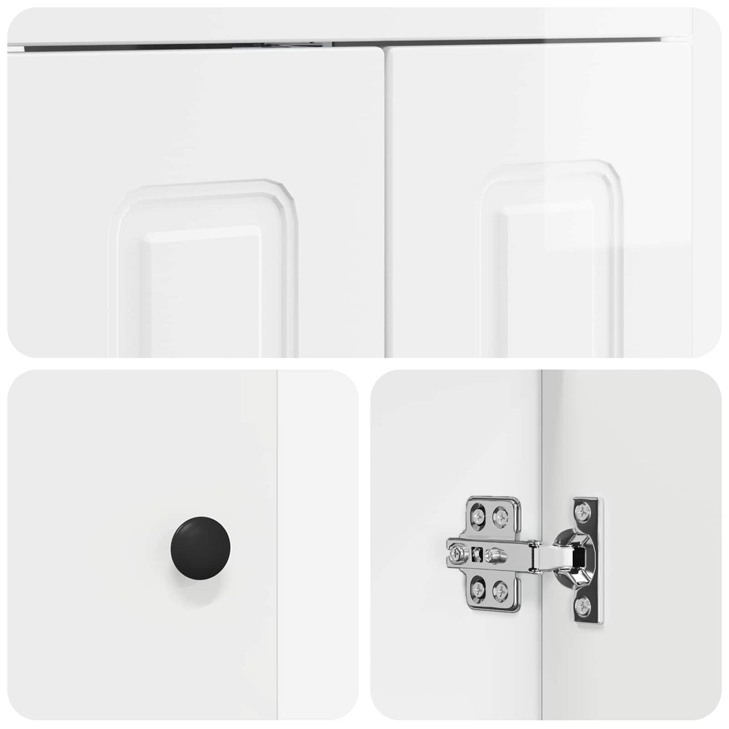 Bathroom under Sink Cabinet High Gloss White