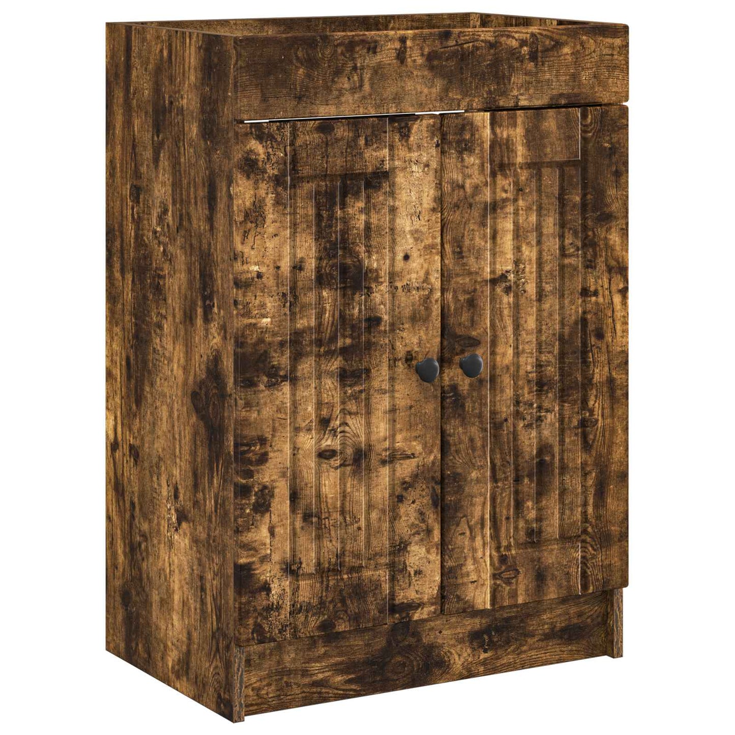 Bathroom under Sink Cabinet Smoked Oak 56 x 37.5 x 81 cm