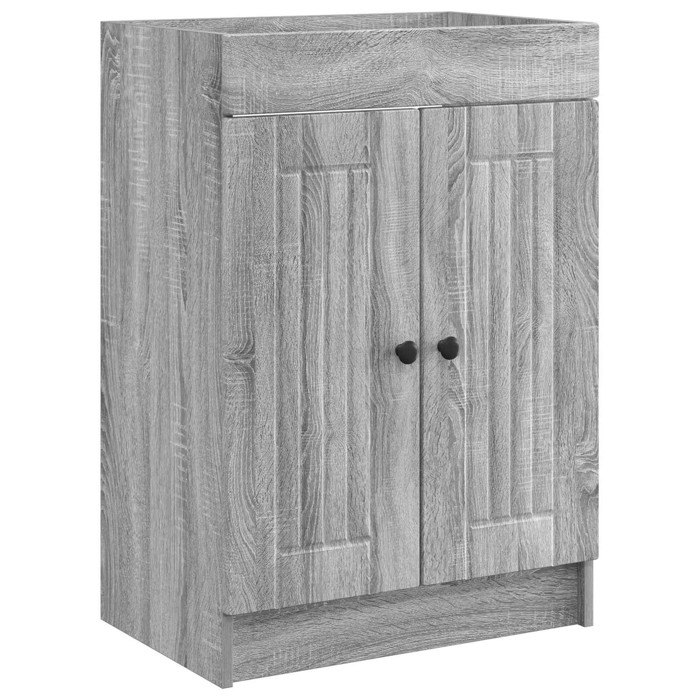 Bathroom under Sink Cabinet Grey Sonoma 56 x 37.5 x 81 cm